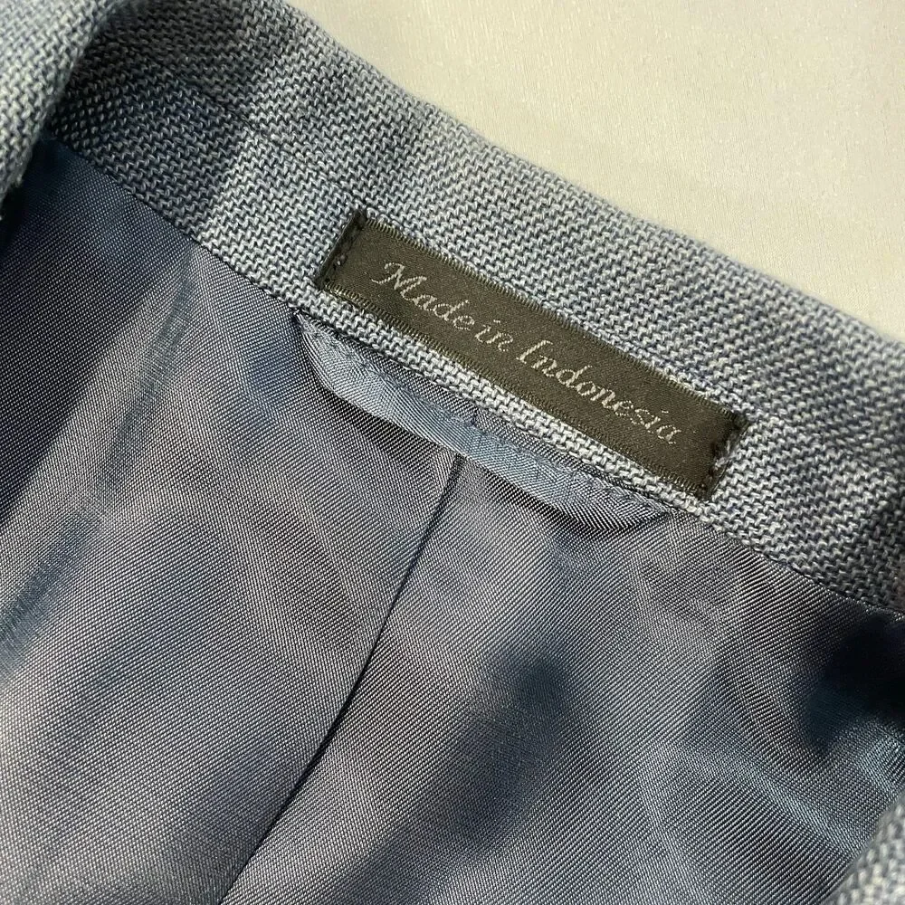 ~ Lauren Ralph Lauren 44R Men's LRL Blazer Sport Coat Blue Texture 44 R